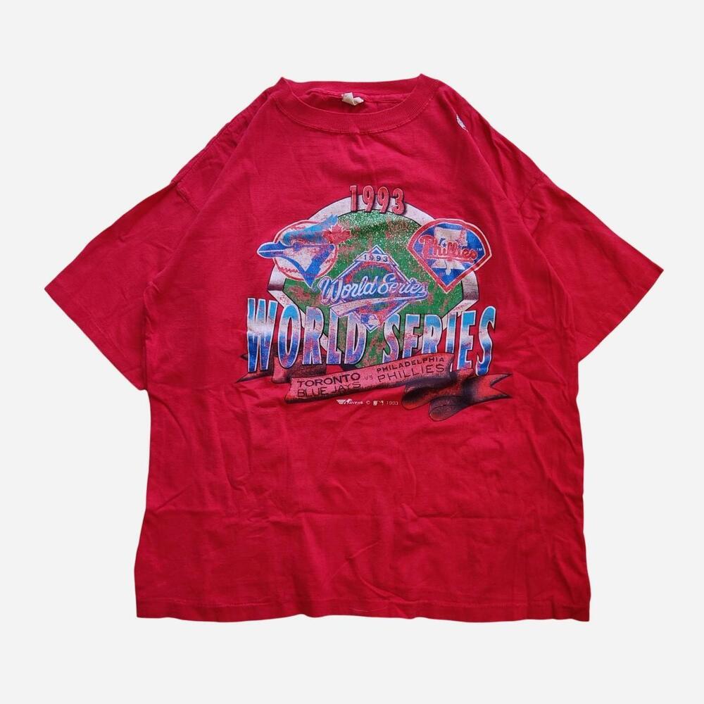 Vintage 1993 Toronto Blue Jays vs Philadelphia Phillies World Series Cotton Sing